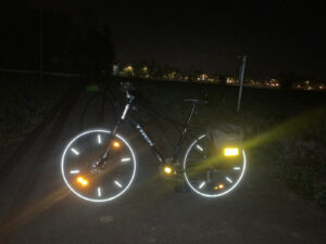 bicicletta sempre visibile di notte